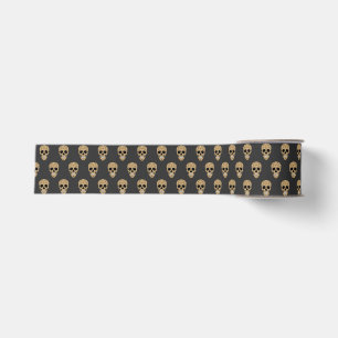 Floral Sugar Skull Dia de los Muertos Grosgrain Ribbon