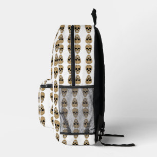 Floral Sugar Skull Dia de los Muertos Printed Backpack