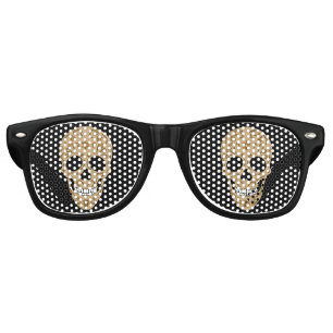 Floral Sugar Skull Dia de los Muertos Retro Sunglasses