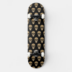 Floral Sugar Skull Dia de los Muertos Skateboard