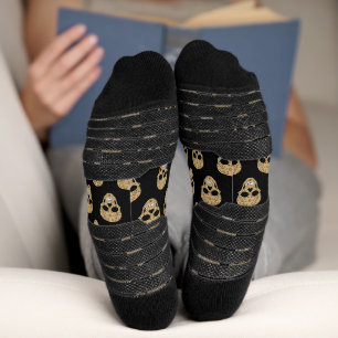 Floral Sugar Skull Dia de los Muertos Socks