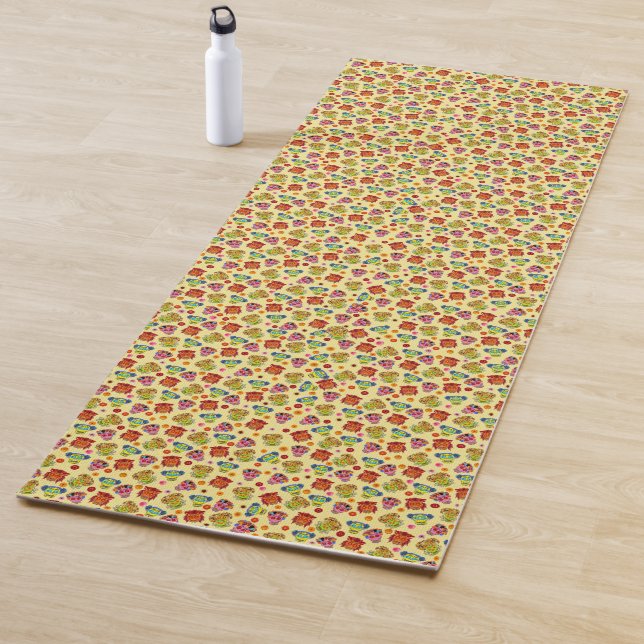 Floral Sugar Skull Yoga Mat (In Situ)