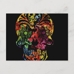 Floral Sugarskull Postcard
