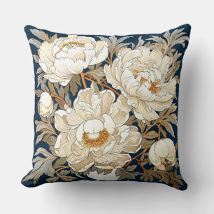 Floral Summer Farmhouse Decor Throw Pillow