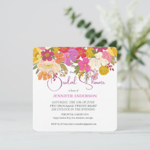 Floral Summer Garden Bridal Shower Invitation