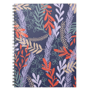 Floral summer leaves notebook
