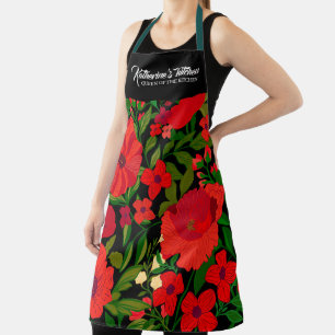 Floral Summer lemon citrus personalised name Apron