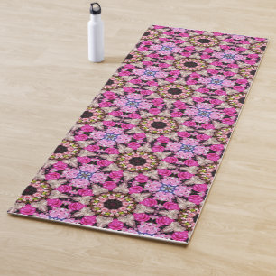 Floral summer pink pattern yoga mat