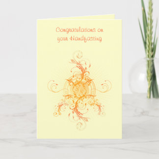Floral Sun Handfasting Congratulations Card
