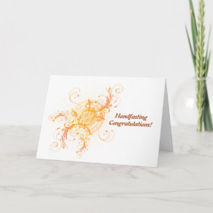 Floral Sun Handfasting Congratulations Pagan Card