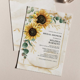 Floral Sunflower Bridal Shower Invitation
