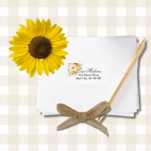 Floral Sunflower & Daisy- Address Labels