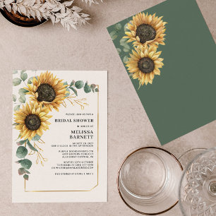 Floral Sunflower Eucalyptus Bridal Shower Budget