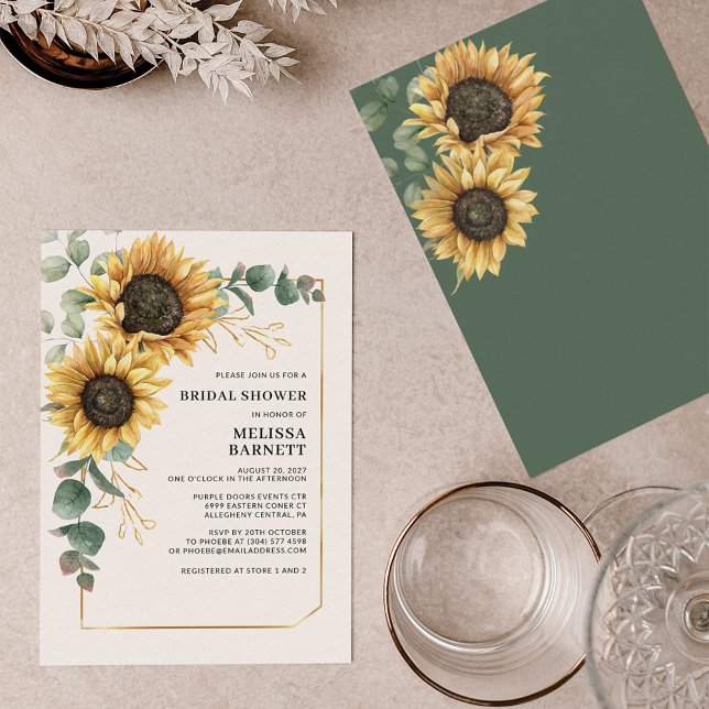 Floral Sunflower Eucalyptus Bridal Shower Budget (Creator Uploaded)