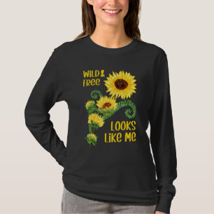 Floral Sunflower Graphic For Women Kids - Wild And T-Shirt