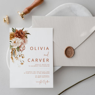 Floral Sunset Wedding Invitation