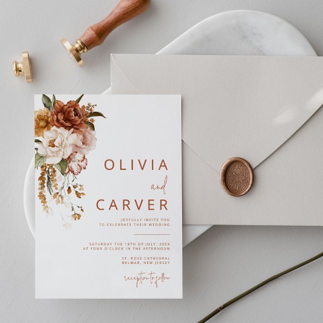 Floral Sunset Wedding Invitation (Creator Uploaded)