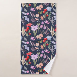 Floral Surface Pattern Fashion Botanical Bath Towel