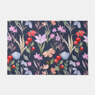 Floral Surface Pattern Fashion Botanical Doormat
