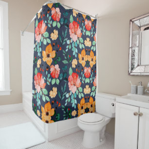 Floral Surface Pattern- Fashion Decorative Spring  Shower Curtain