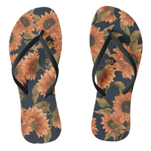 Floral Surface Pattern-Fashion Decorative Tropical Thongs