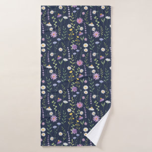 Floral Surface Pattern-Fashion Spring Flowers   Bath Towel