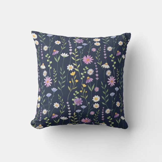 Floral Surface Pattern-Fashion Spring Flowers      Cushion (Front)