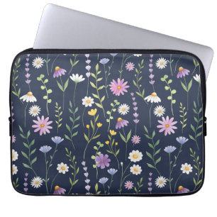Floral Surface Pattern-Fashion Spring Flowers Laptop Sleeve