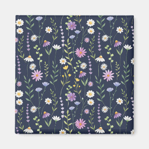 Floral Surface Pattern-Fashion Spring Flowers Magnet