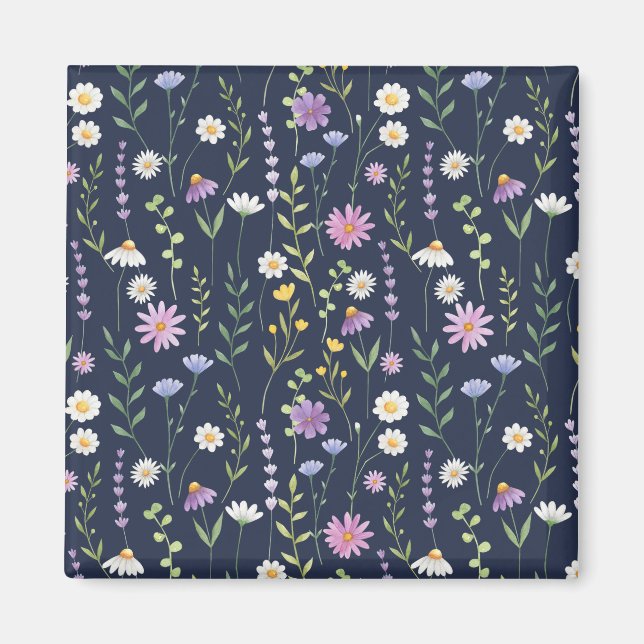 Floral Surface Pattern-Fashion Spring Flowers  Magnet (Front)