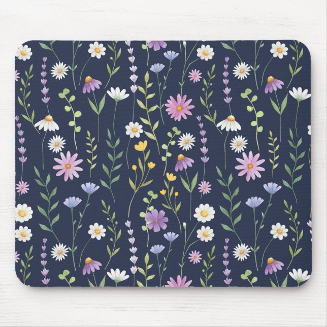 Floral Surface Pattern-Fashion Spring Flowers      Mouse Pad (Front)