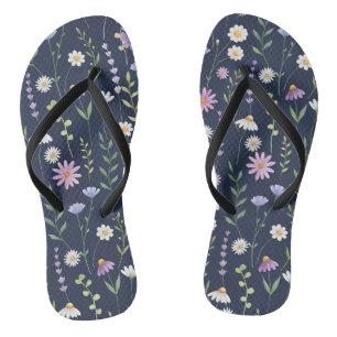 Floral Surface Pattern-Fashion Spring Flowers Thongs