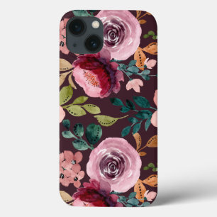 Floral Surface Pattern-Fashion Watercolor Colourfu iPhone 13 Case