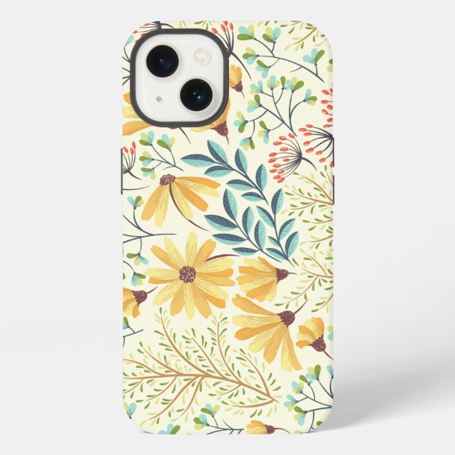 Floral Surface Pattern- Stylish Abstract Wallpaper iPhone Case (Back)