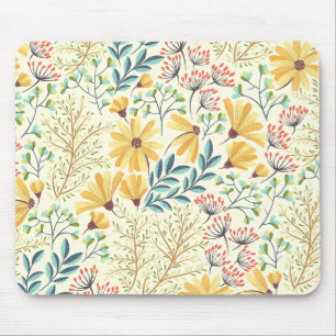Floral Surface Pattern- Stylish Abstract Wallpaper Mouse Pad