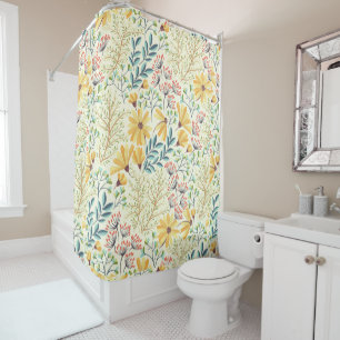 Floral Surface Pattern- Stylish Abstract Wallpaper Shower Curtain