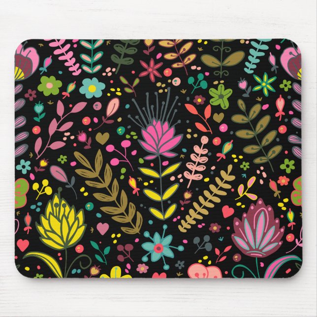 Floral Surface Pattern- Stylish Flowers Wallpaper  Mouse Pad (Front)