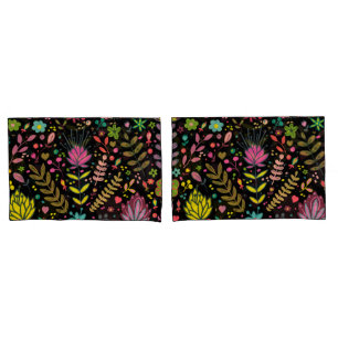 Floral Surface Pattern- Stylish Flowers Wallpaper  Pillowcase