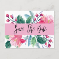 Floral Surprise 50th Birthday Party Save The Date