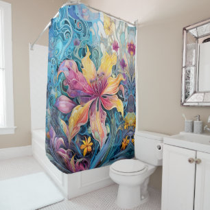 Floral Surreal Fantasia Shower Curtain