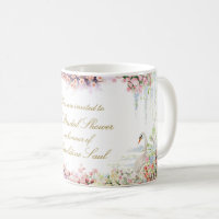 floral swan chic calligraphy bridal shower
