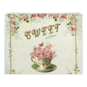 Floral sweet coffee calendar