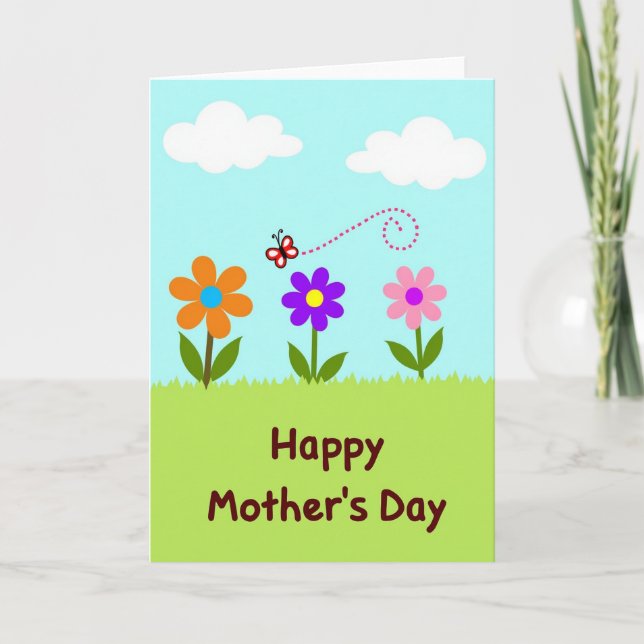 Floral Sweetest Mother Card (Front)