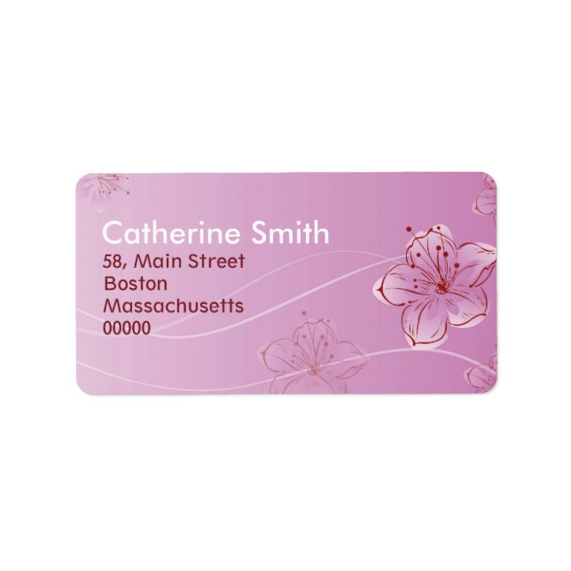 Floral Swirl Customisable Address Labels (Front)