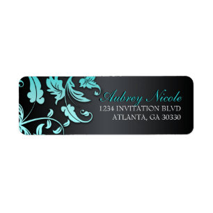 Floral Swirl Sweet Sixteen Address Labels