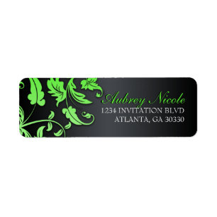 Floral Swirl Sweet Sixteen Address Labels