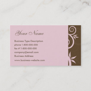 Floral Swirls Business Card