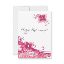 Floral Swirls Retirement Party Invitation