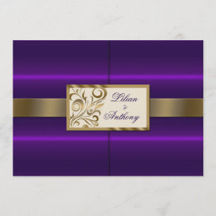 Floral Swirls Wedding Invitation