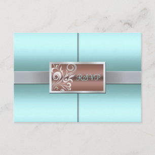 Floral Swirls Wedding RSVP Card